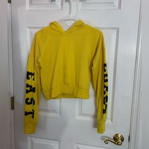 Yellow, East Coast Hoodie Cropped